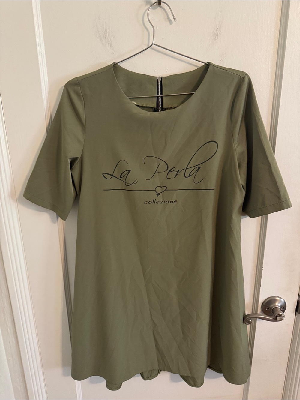 La Perla Collezione Olive Green Dress Size Small Italy